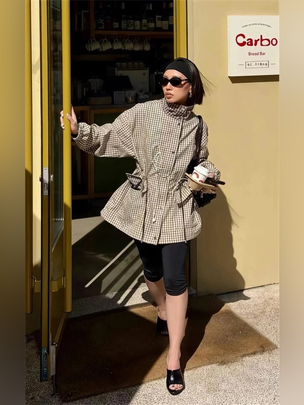 ZARA ✨VIRAL✨Check High-Neck Jacket - Picture 14 of 14